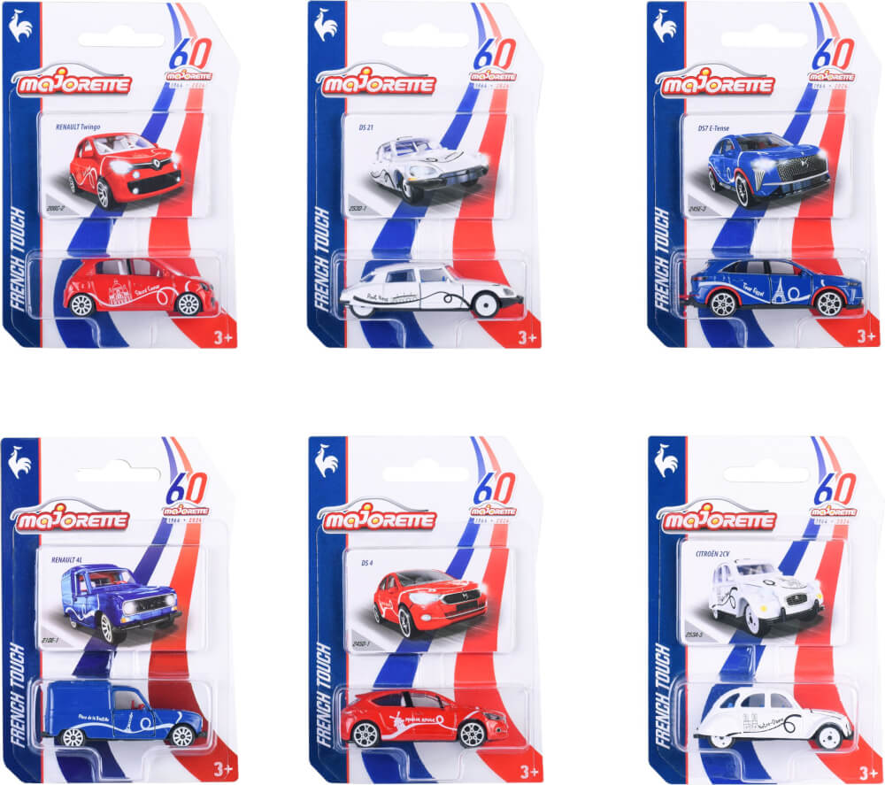 Mașini metalice Majorette - French Touch, 6 buc, sortiment