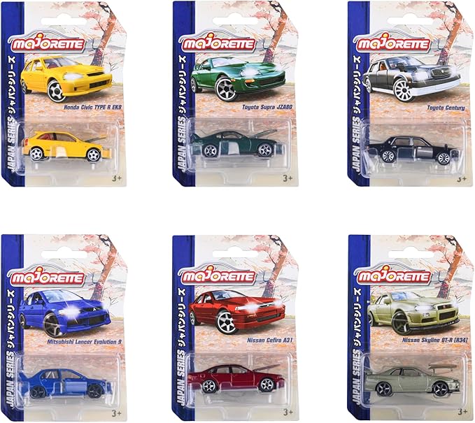 Mașini metalice Majorette - Seria japoneză Premium, 1:64