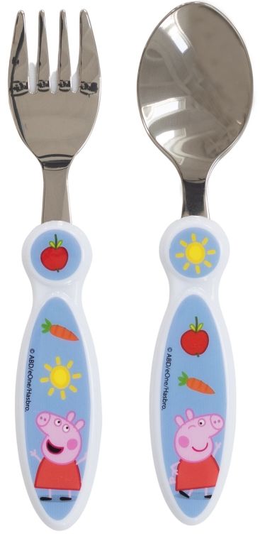 Tacâmuri metalice Stor - Peppa Pig, 2 bucăți