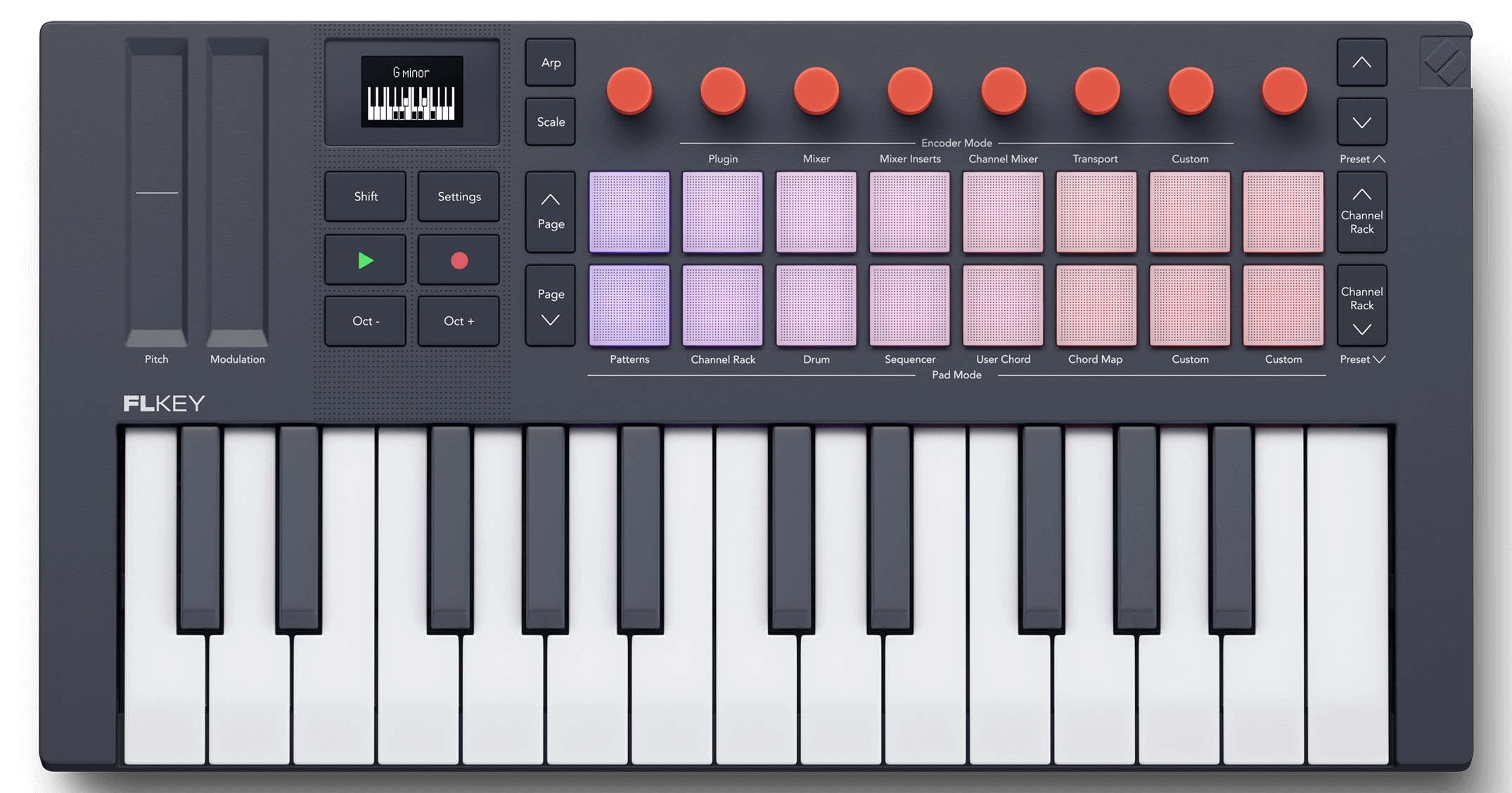 MIDI tastatură Novation - FLkey 2 Mini,25 de taste, negre