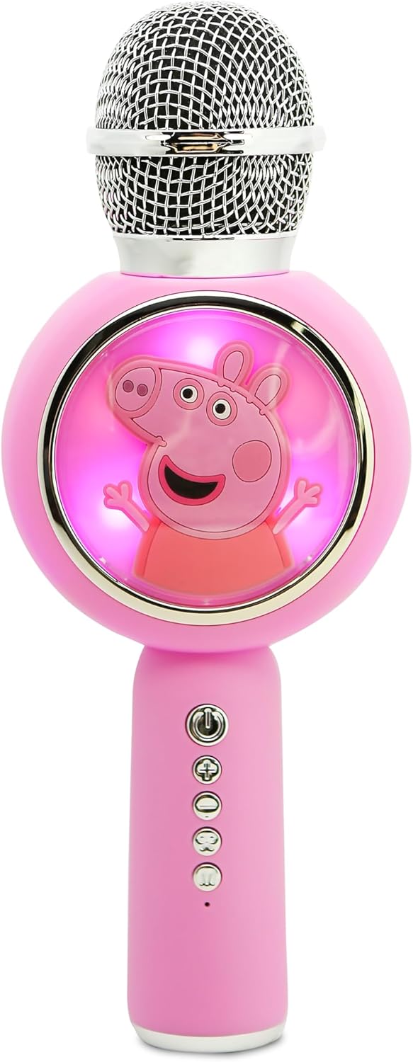 Microfon OTL Technologies - Peppa Pig PopSing LED Light Up, roz