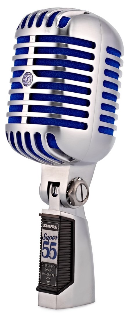 Microfon Shure - Super 55 Deluxe, argintiu/albastru