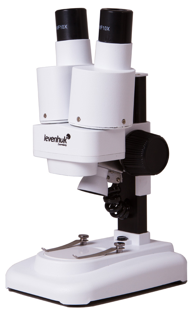 Microscop Levenhuk - 1ST, alb/negru