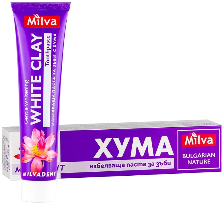 Milva Pastă de dinți de albire cu humus, 75 ml