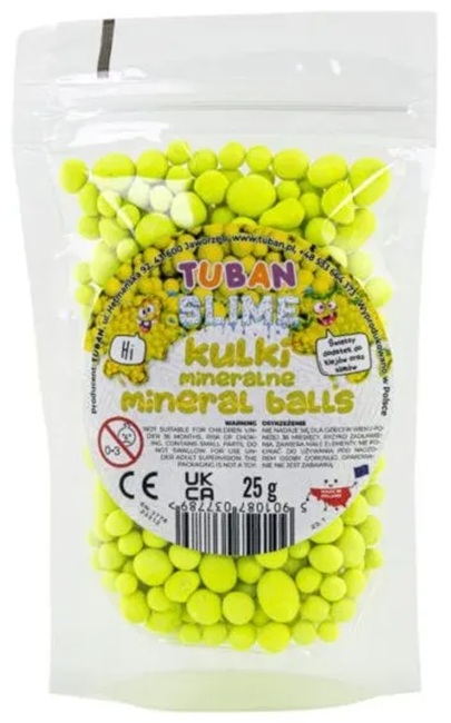 Mărgele minerale pentru slime Tuban - Lămâie verde, 25 g