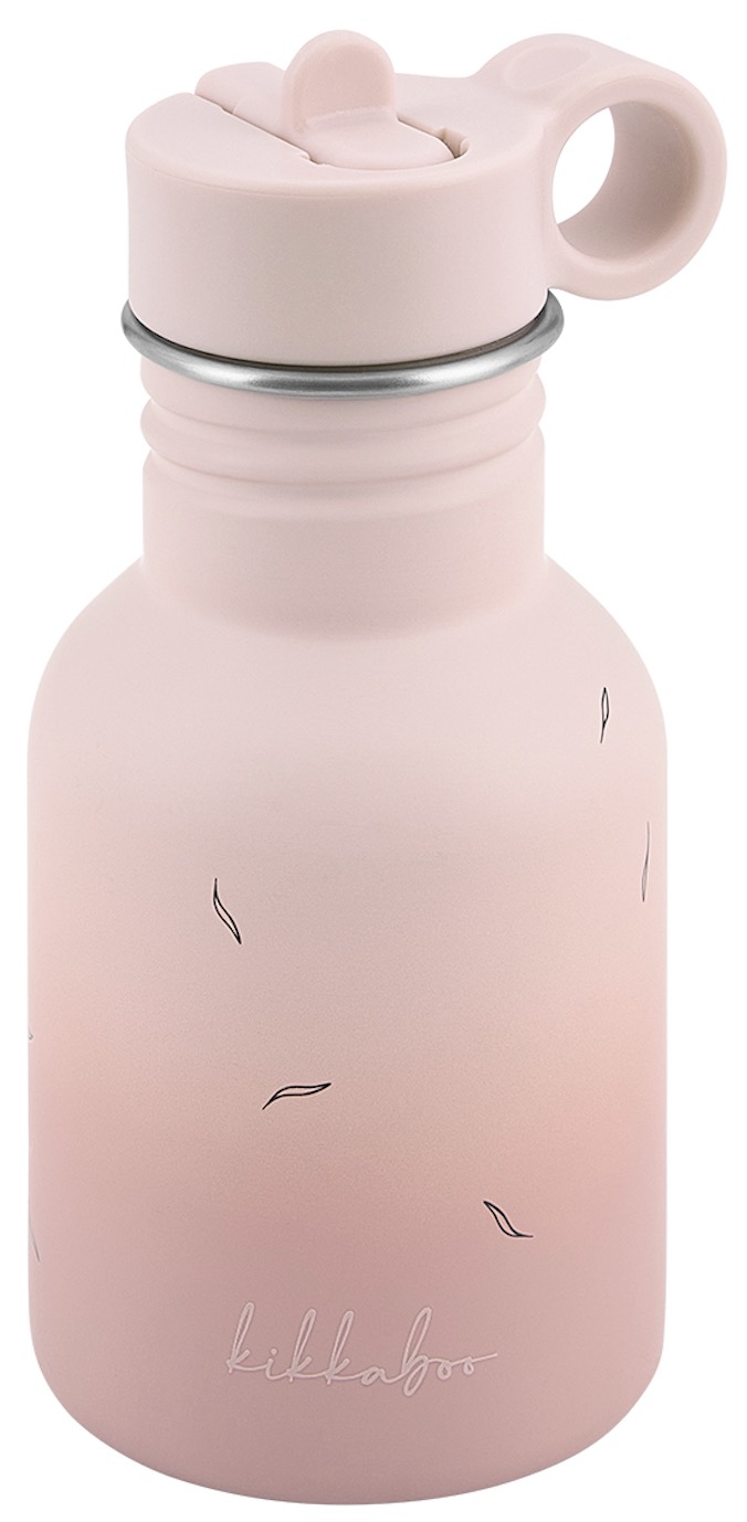 Sticlă mică KikkaBoo - Flora, 350 ml, Blush