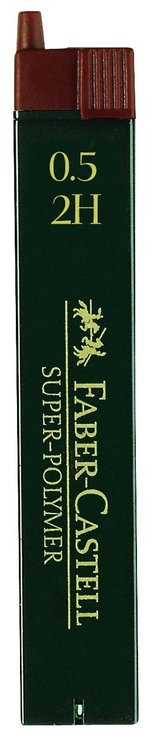 Graffiti de rezervă Mini Faber-Castell - Super-Polymer, 0.5 mm, 2H, 12 bucăți