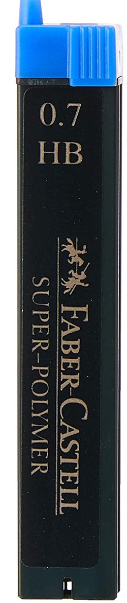 Graffiti de rezervă Mini Faber-Castell - Super-Polymer, 0.7 mm, HB, 12 bucăți