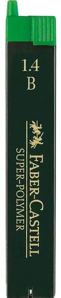 Graffiti de rezervă Mini Faber-Castell - Super-Polymer, 1.4 mm, B, 12 bucăți