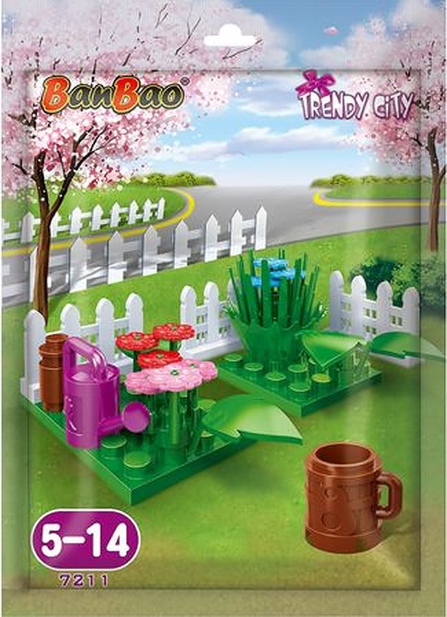 Mini set de construcții BanBao - Grădină de flori, 25 de piese