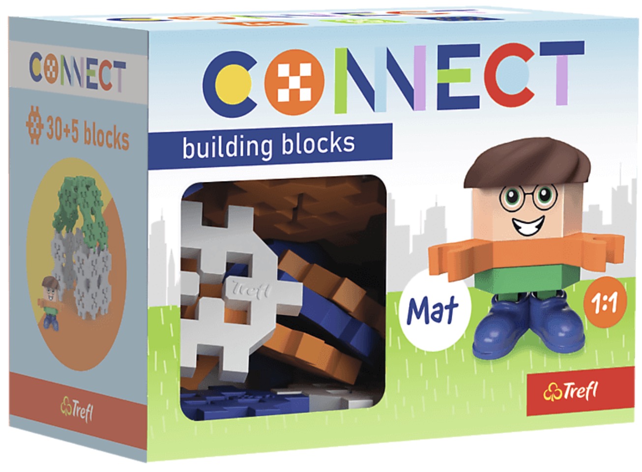 Mini constructor  Trefl Connect - Pentru băieți, 35 de bucăți