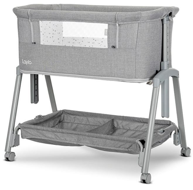 Mini pătuț 2 în 1 Lorelli Premium - Layla, Grey