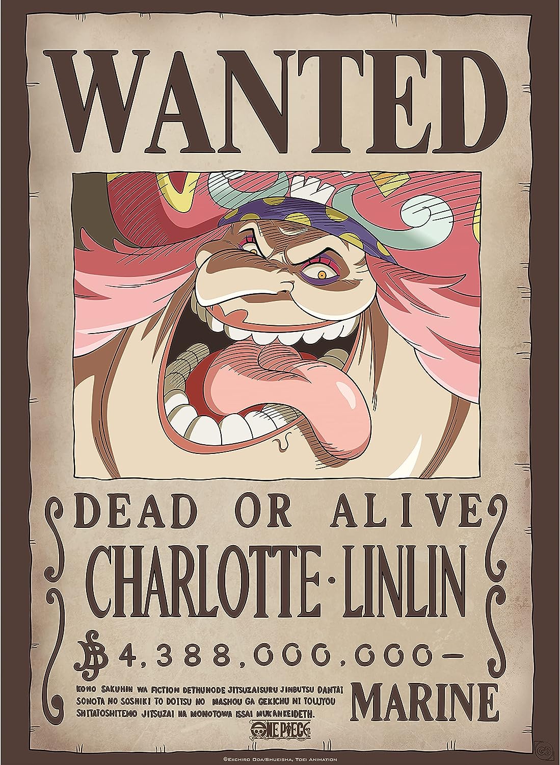 Mini poster GB eye Animation: One Piece - Big Mom Wanted Poster (Series 1)