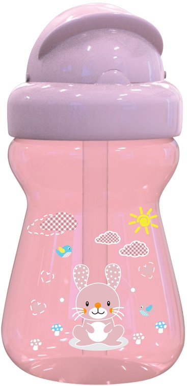 Sticluță sport Lorelli Baby Care - Animals, 200 ml, roz