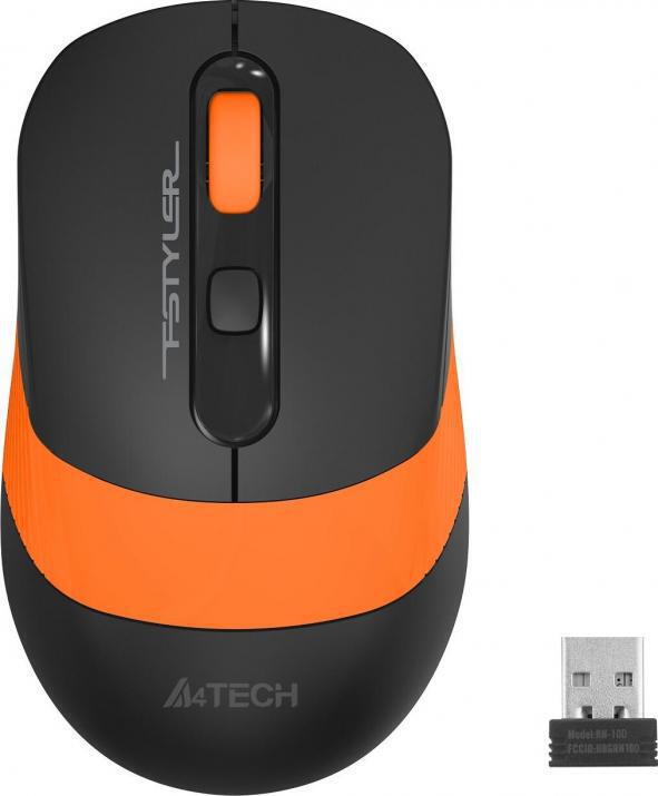 A4tech FG10S Orange Fstyler Mouse wireless silentios, portocaliu si negru