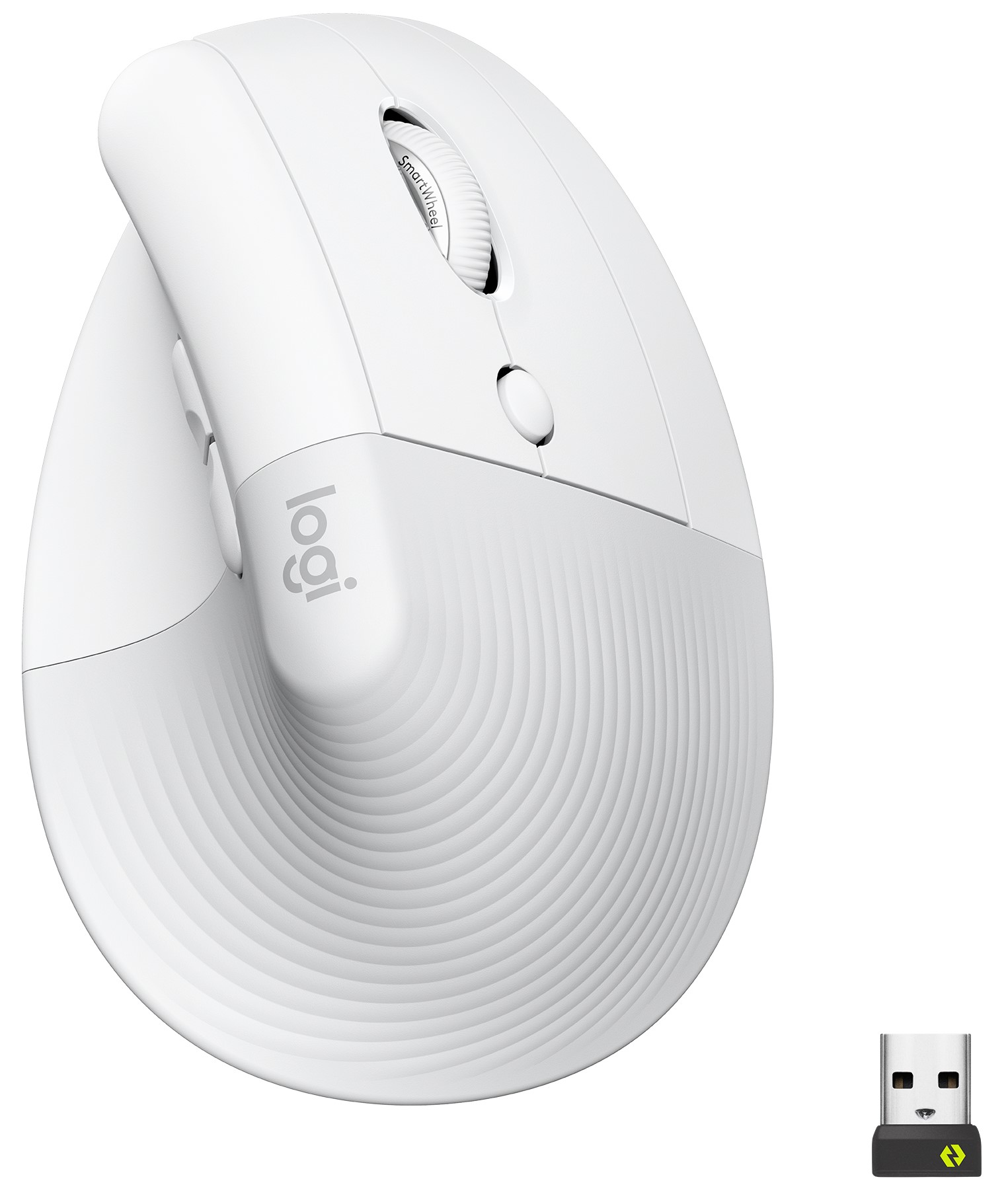 Mouse Logitech - Lift Vertical EMEA, optic, wireless, alb