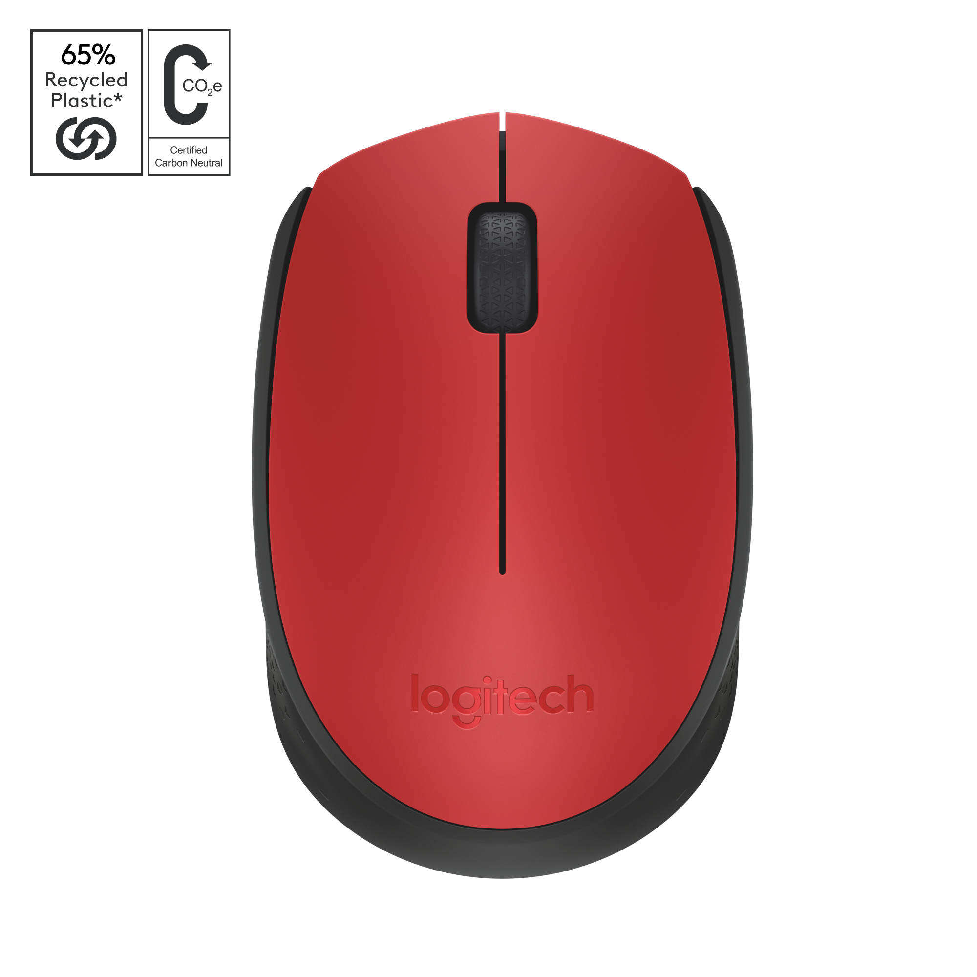 Mouse Logitech - M171, optic, wireless, rosu
