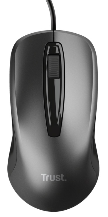 Mouse Trust cu fir optic, negru Mouse Trust cu fir optic, negru - imagine 2