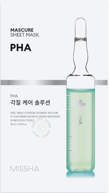 Missha Mascure Mască de față cu folie Peeling Solution PHA, 28 ml