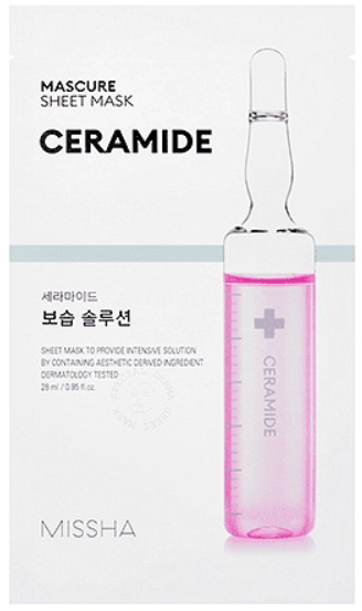 Missha Mascure Mască de față cu folie Moisture Solution Ceramide, 28 ml