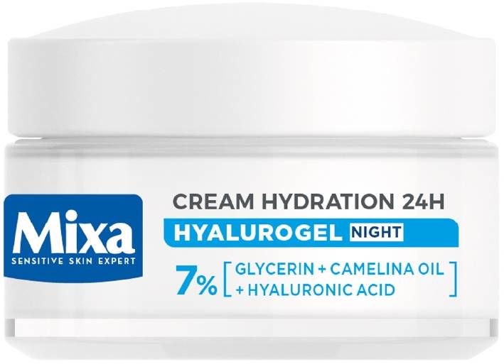 MIXA HYALUROGEL NIGHT Crema hidratanta de noapte, pielea sensibila, 50ml - imagine 2