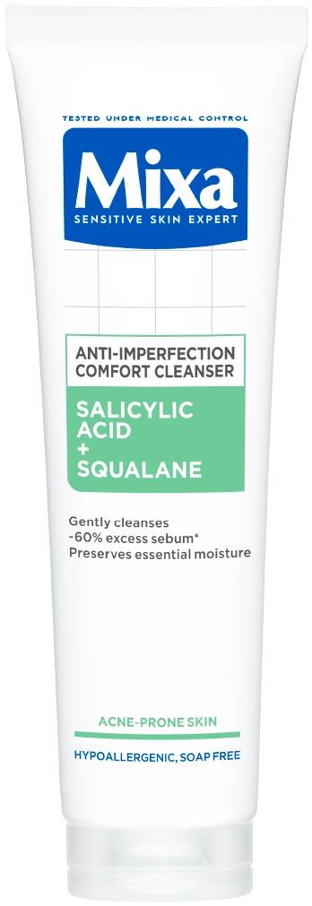 Mixa Gel de curățare cu acid salicilic și scualan, 150 ml