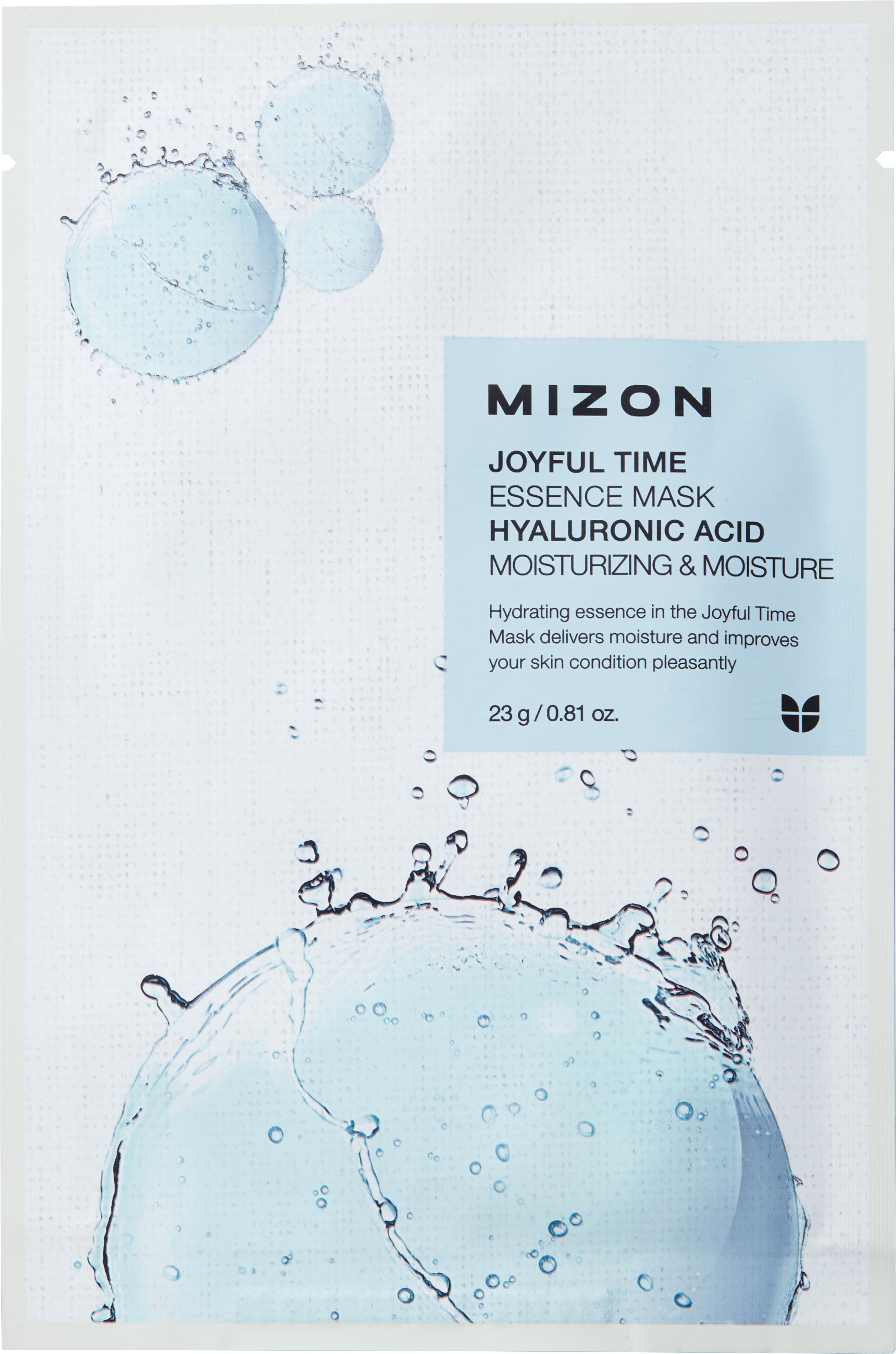 Mizon Joyful Time Mască de față cu folie Hyaluronic Acid, 23 g