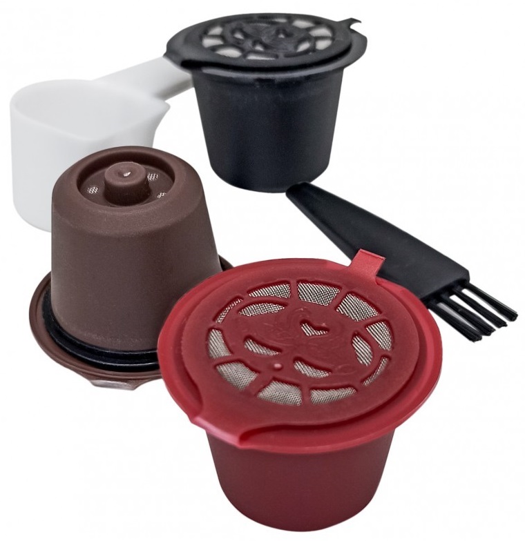 Capsule reutilizabile pentru aparat de cafea Nerthus - Nespresso, 5 piese