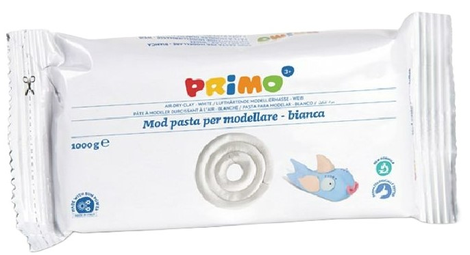 Argilă pentru modelare Primo - Alb, 1000 g