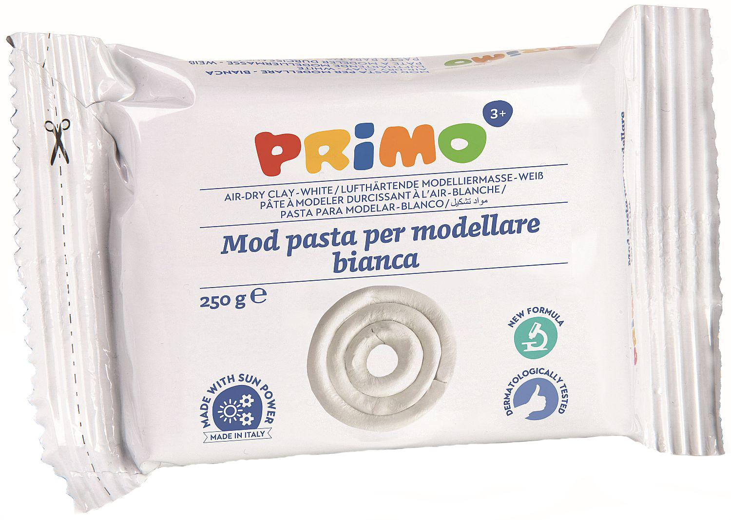 Argilă pentru modelare Primo - Alb, 250 g