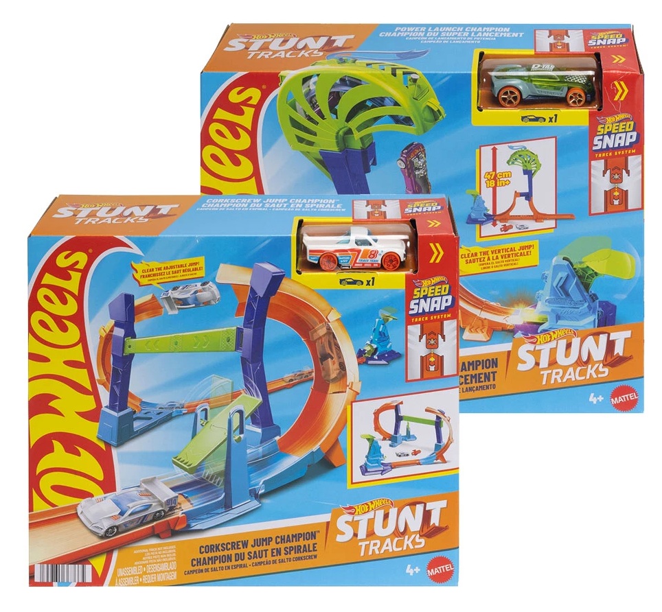 Modul de pistă Hot Wheels Stunt Tracks - cu cărucior, asortiment