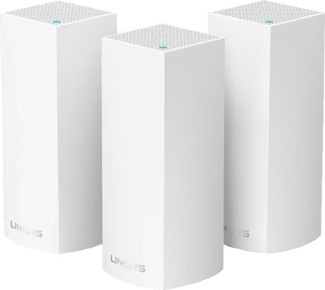 Sistem wi-fi Linksys - Velop Intelligent Mesh WiFi 6.6Gbps, 3 module, alb
