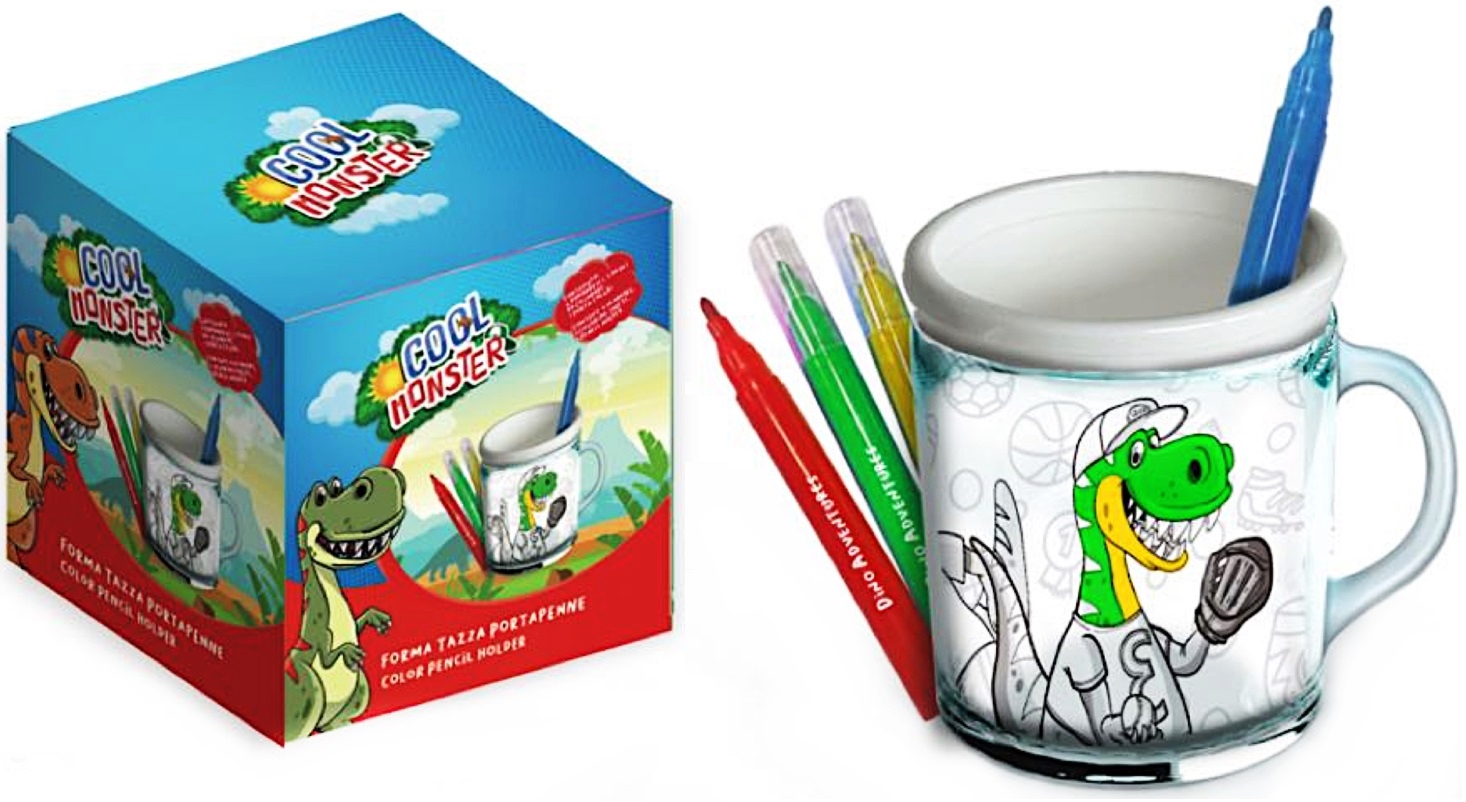 Suport pentru creioane Disney - Dinosaur, de colorare