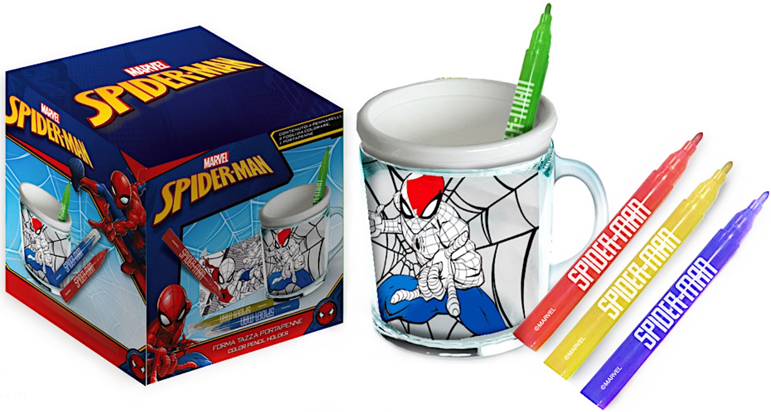 Suport pentru creioane Disney - Spider-Man, de colorare