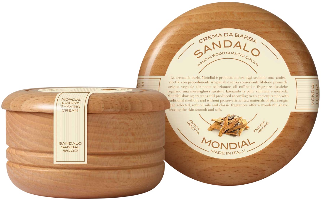 Mondial 1908 Cremă de bărbierit cu aromă de lemn de santal, 140 ml