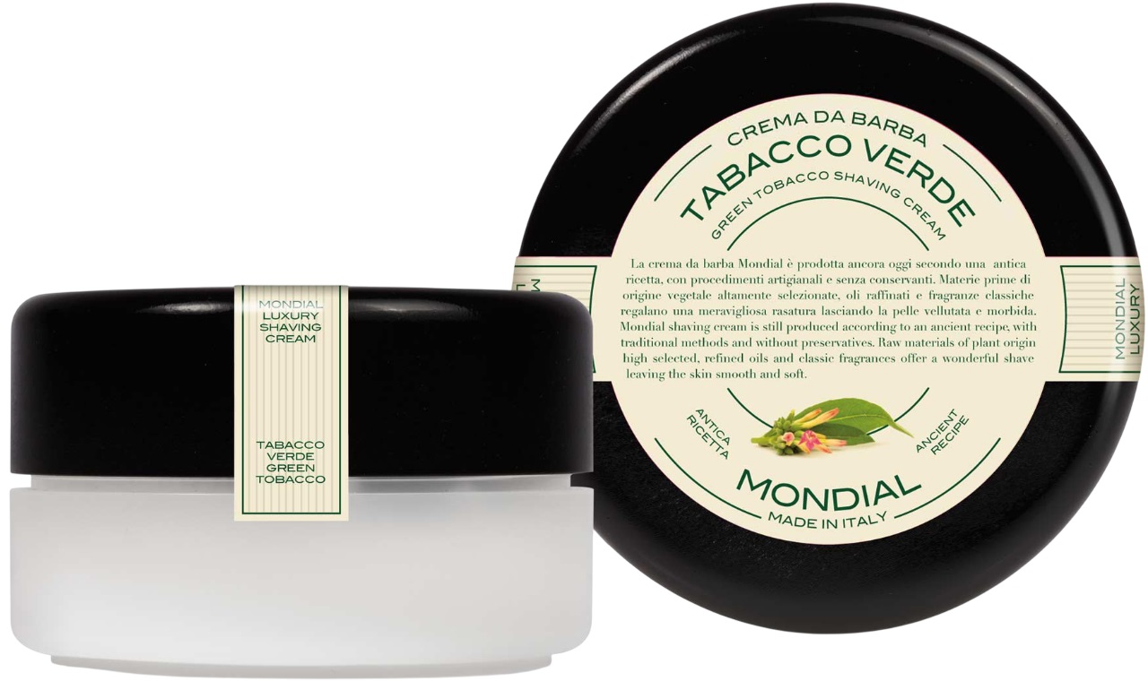 Mondial 1908 Cremă de ras cu aromă de tutun verde, 150 ml