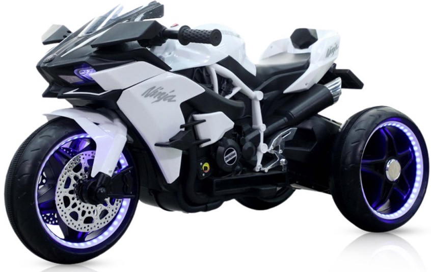 Motocicletă electrică cu trei roti Moni - Ninja, alba