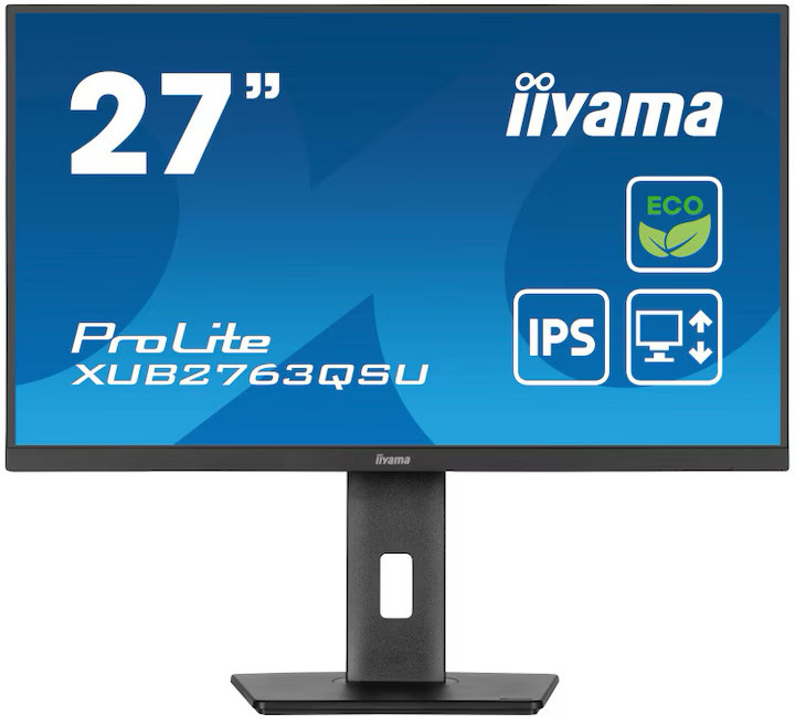 Monitor IIYAMA - XUB2763QSU-B1, 27'', WQHD, IPS, Anti-Glare, USB Hub