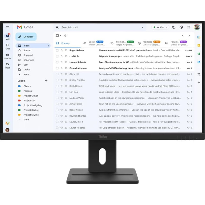 Monitor Lenovo - ThinkVision E27-40, 27'', FHD, IPS, 100Hz, Anti-Glare