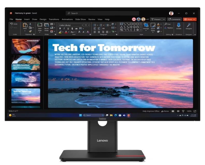 Monitor Lenovo - ThinkVision T27QD-40, 27'', IPS, QHD, 120Hz, negru