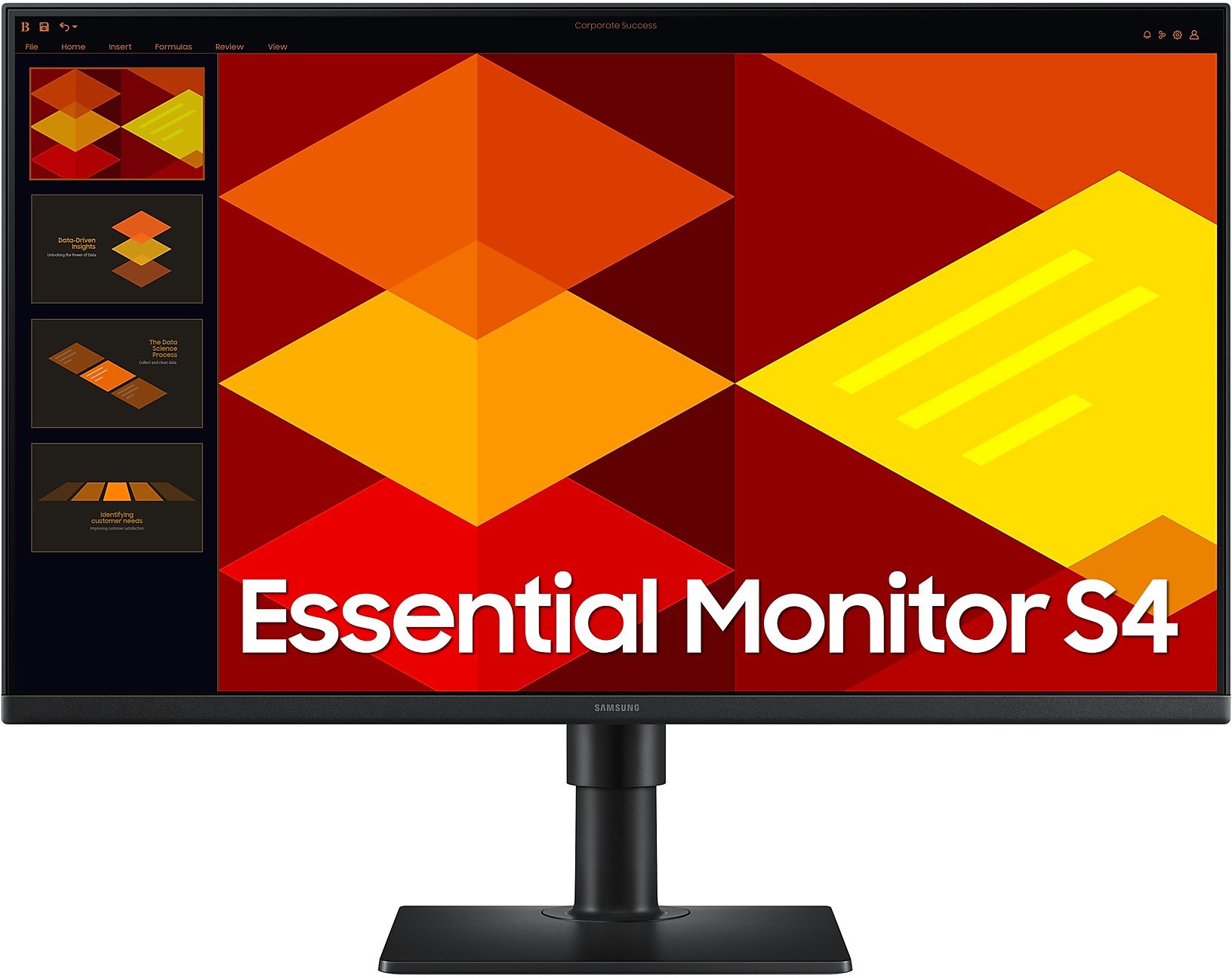 Monitor Samsung - S4 LS27D406GA, 27'', IPS, LED, Anti-Glare, USB Hub, black