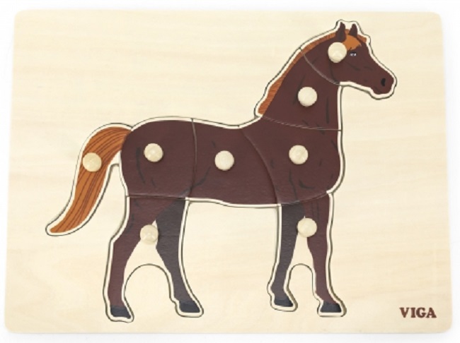 Puzzle educațional Montessori Viga - Calul