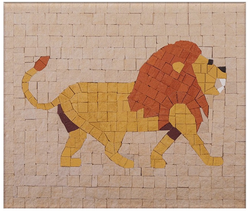 Mozaic de piatră Neptune Mosaic - Leu, fără ramă