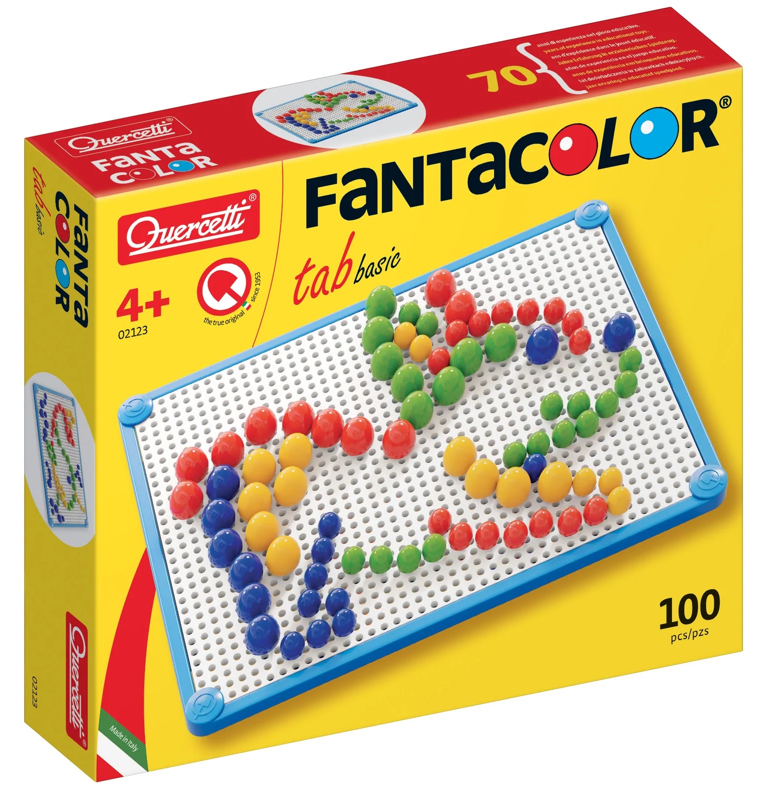 Mozaic de 60 piese Quercetti - Fantacolor Basic