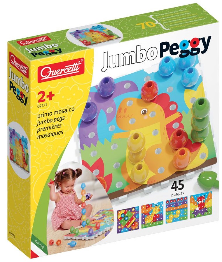 Mozaic Quercetti - Jumbo Peggy, 45 de piese