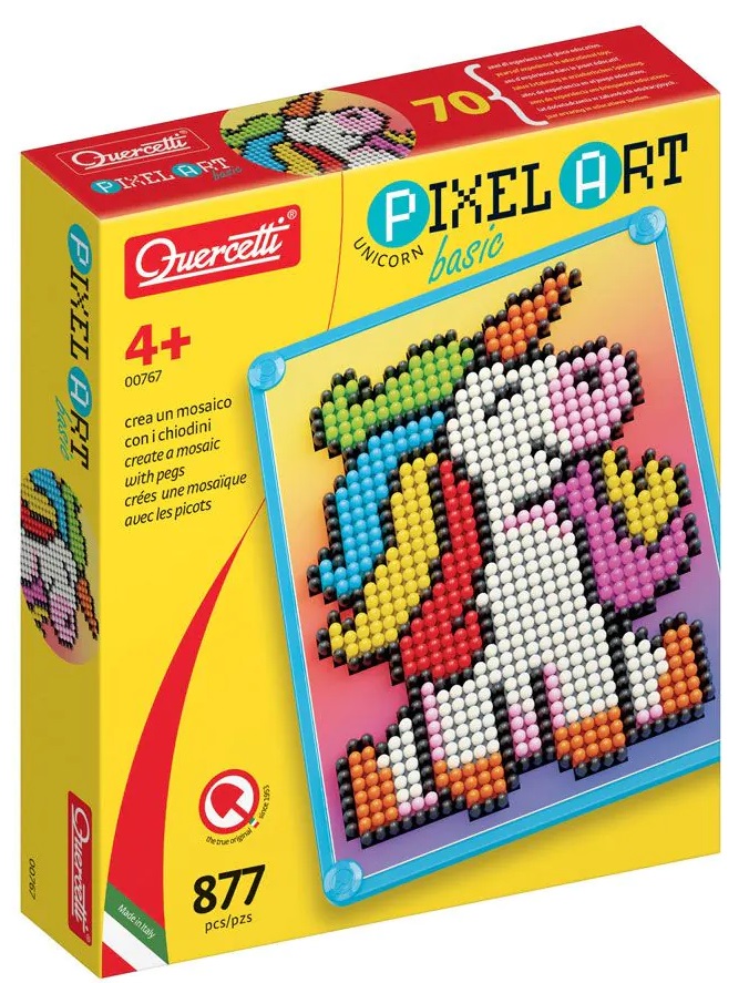 Mozaic Quercetti Pixel Art Basic - Unicorn, 877 de piese