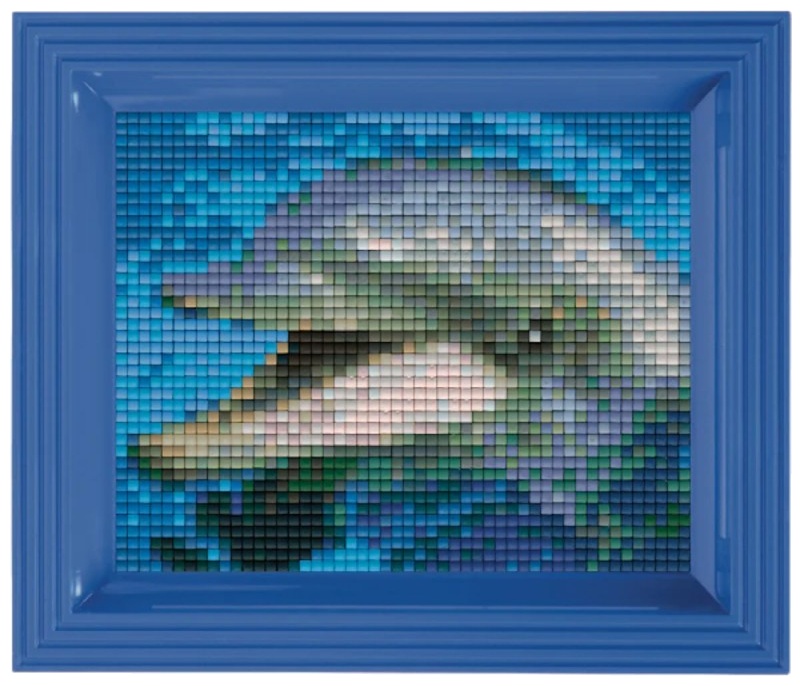 Mozaic cu ramă  Pixelhobby - Dolphin, kit clasic de pixeli