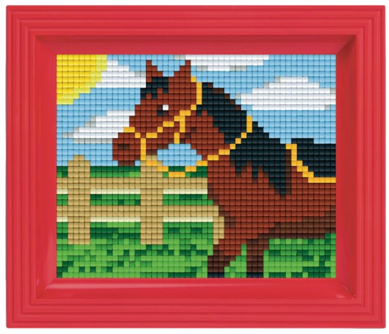 Mozaic cu ramă  Pixelhobby - Cal, Kit Pixel Clasic