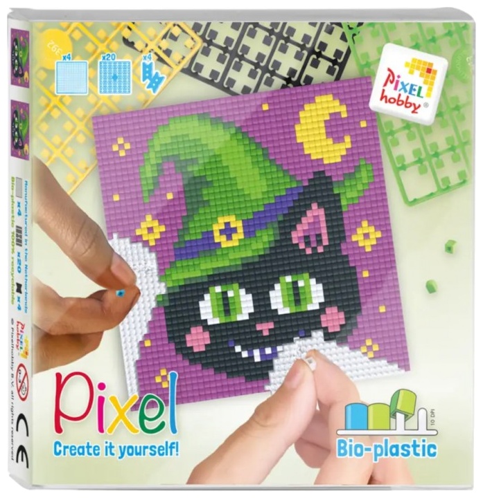 Mozaic cu ramă  Pixelhobby - Pisică, Kit Pixel Clasic