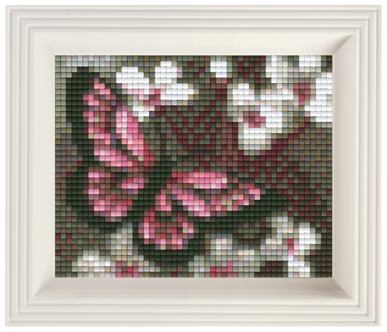 Mozaic cu ramă  Pixelhobby - Fluture, Kit Pixel Clasic